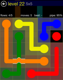 Flow Free Bridges 5x5 Level 22
