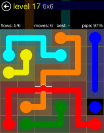 Flow Free Bridges 6x6 Level 17