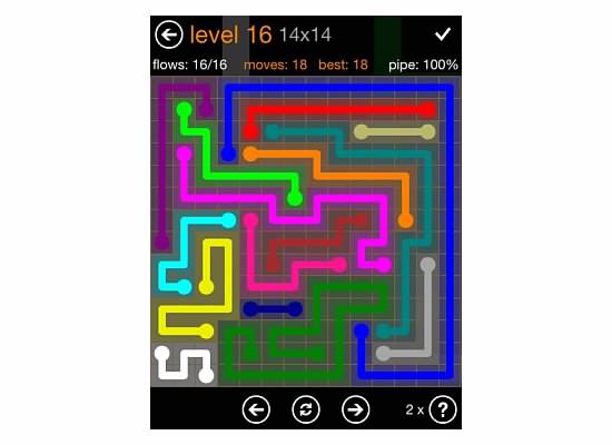 Flow Free Jumbo Pack 14x14 Level 16