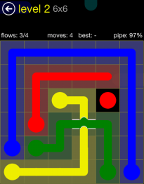 Flow Free Bridges 6x6 Level 2