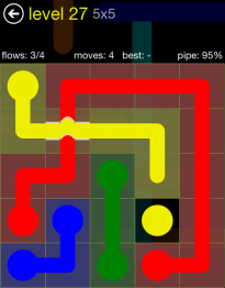 Flow Free Bridges 5x5 Level 27