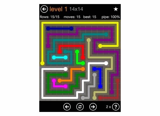Flow Free Jumbo Pack 14x14 Level 1