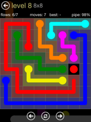 Flow Free 8x8 Mania Board Walkthrough, Cheats & Solutions image 128