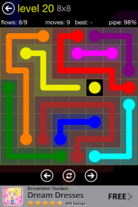 Flow Free 8x8 Level 20