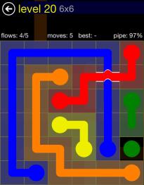 Flow Free Bridges 6x6 Level 20