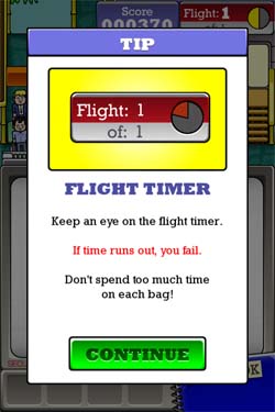 Aiport Scanner app flight timer