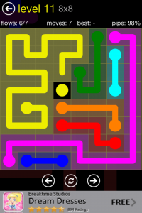 Flow Free 8x8 Level 11
