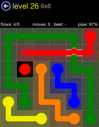 Flow Free Bridges 6x6 Level 26
