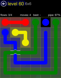 Flow Free Bridges 6x6 Level 60