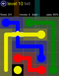 Flow Free Bridges 5x5 Level 10