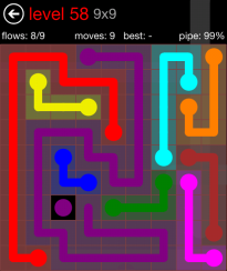 Flow Free 9x9 Level 58