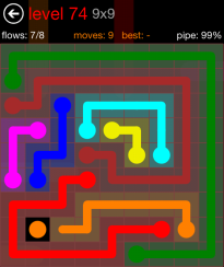 Flow Free 9x9 Level 74