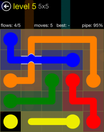 Flow Free Bridges 5x5 Level 5