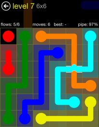Flow Free Bridges 6x6 Level 7
