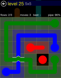 Flow Free Bridges 5x5 Level 25