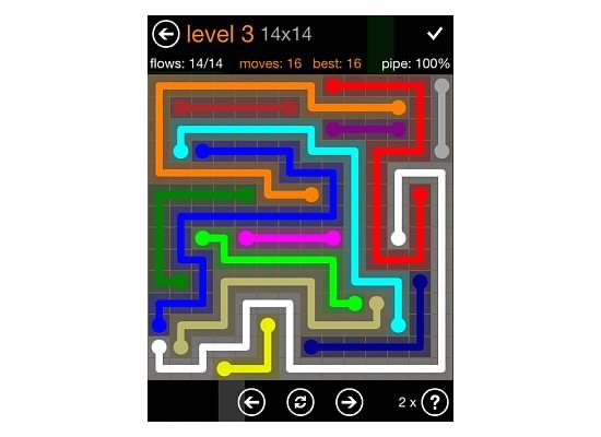 Flow Free Jumbo Pack 14x14 Level 3