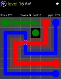 Flow Free Bridges 6x6 Level 15