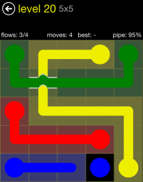 Flow Free Bridges 5x5 Level 20