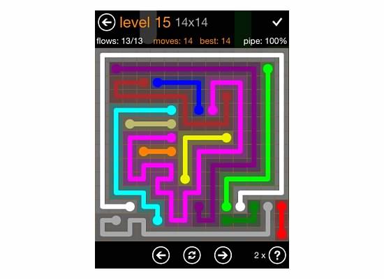 Flow Free Jumbo Pack 14x14 Level 15