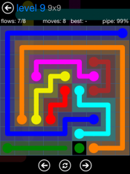 Flow Free 9x9 Level 9
