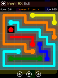 Flow Free 8x8 Mania Board Walkthrough, Cheats & Solutions image 132