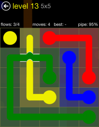Flow Free Bridges 5x5 Level 13