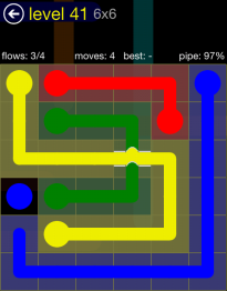 Flow Free Bridges 6x6 Level 41