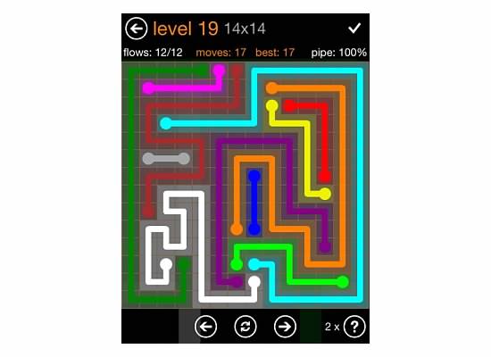 Flow Free Jumbo Pack 14x14 Level 19