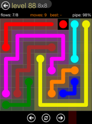 Flow Free 8x8 Mania Board Walkthrough, Cheats & Solutions image 137