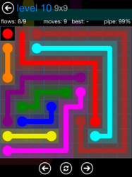 Flow Free 9x9 Level 10