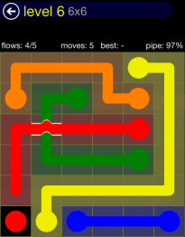Flow Free Bridges 6x6 Level 6