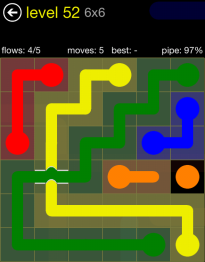 Flow Free Bridges 6x6 Level 52