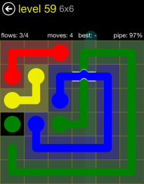 Flow Free Bridges 6x6 Level 59