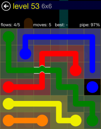 Flow Free Bridges 6x6 Level 53