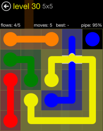 Flow Free Bridges 5x5 Level 30