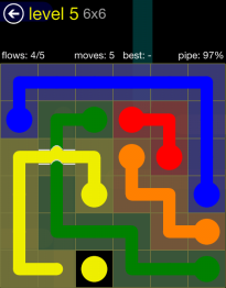 Flow Free Bridges 6x6 Level 5
