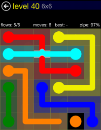 Flow Free Bridges 6x6 Level 40