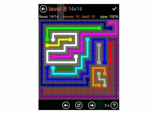 Flow Free Jumbo Pack 14x14 Level 8