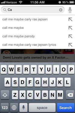 YouTube App Search
