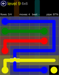 Flow Free Bridges 6x6 Level 9
