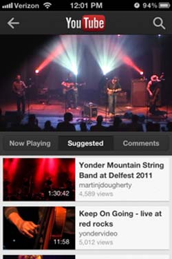 YouTube App iPhone