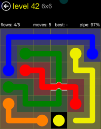 Flow Free Bridges 6x6 Level 42