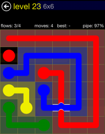 Flow Free Bridges 6x6 Level 23
