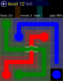 Flow Free Bridges 5x5 Level 12