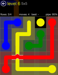 Flow Free Bridges 5x5 Level 6
