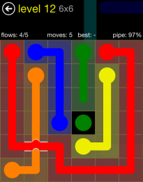 Flow Free Bridges 6x6 Level 12