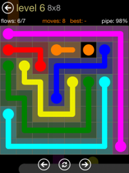 Flow Free 8x8 Mania Board Walkthrough, Cheats & Solutions image 106
