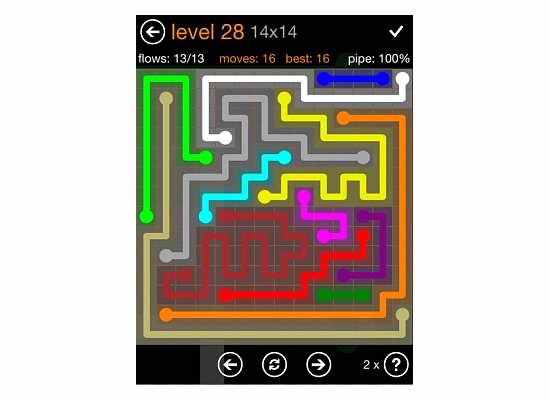 Flow Free Jumbo Pack 14x14 Level 28