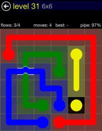 Flow Free Bridges 6x6 Level 31