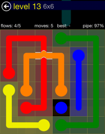 Flow Free Bridges 6x6 Level 13
